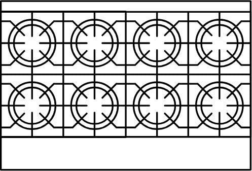 American Range - 48" Stainless Steel Restaurant Range 8 Burners, (1) 26.5" Convection Oven, Storage Base - AR-8-CL-SBR