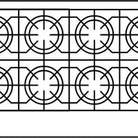 American Range - 48" Stainless Steel Restaurant Range 8 Burners, (1) 26.5" Convection Oven, Storage Base - AR-8-CL-SBR