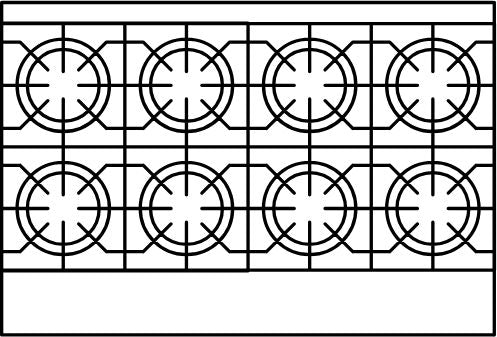 American Range - 48" Stainless Steel Restaurant Range 8 Burners, and 20" 2 Space Standard Oven - AR-8