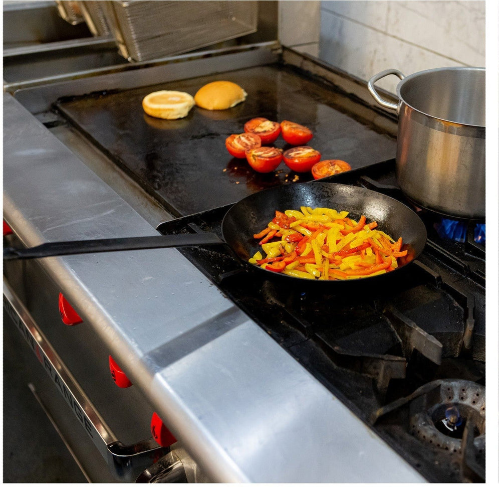 American Range - 48" Stainless Steel Restaurant Range 8 Burners, and 20" 2 Space Storage Bases - AR-8-DSB