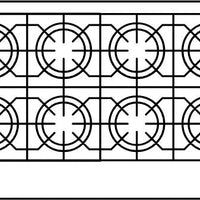 American Range - 48" Stainless Steel Restaurant Range 8 Burners, and 20" 2 Space Storage Bases - AR-8-DSB