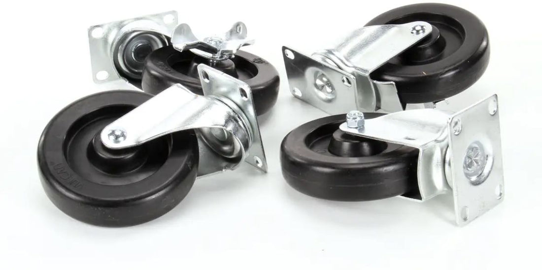 American Range - 6" Stem Casters With Brake, Pack of 6 - A35120