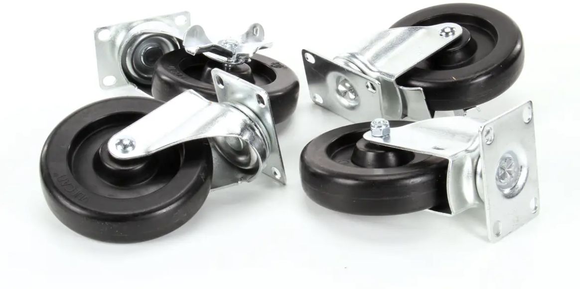 American Range - 6" Stem Casters With Brake, Pack of 6 - A35120