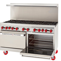 American Range - 60" Restaurant Range 10 Burners With 26.5" 2 Space Standard Oven, Stainless Steel - AR-10