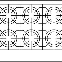 American Range - 60" Stainless Steel Restaurant Range 10 Burners With 26.5" 1 Convection Oven and 1 Standard Oven - AR-10-CL-126R