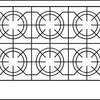 American Range - 60" Stainless Steel Restaurant Range 12" Griddles and 8 Burners With 26.5" 1 Convection Oven and 1 Standard Oven - AR-12G-8B-CL-126R