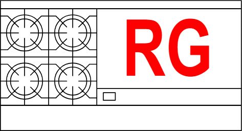 American Range - 60" Stainless Steel Restaurant Range 36" Raised Griddles, 4 Burners With 26.5" 2 Standard Ovens - AR-4B-36RG