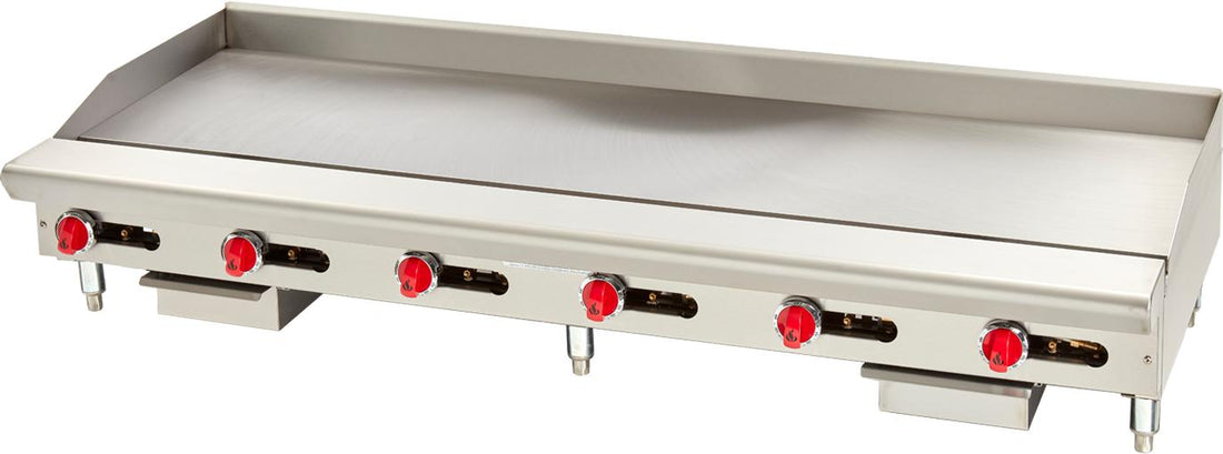 American Range - 72" Stainless Steel 1" Thermostatic Griddle and 21" Deep Plate Griddle - ARTG-72