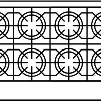 American Range - 72" Stainless Steel Green Flame Range 12 Burners With 2 Standard Ovens - ARGF-12