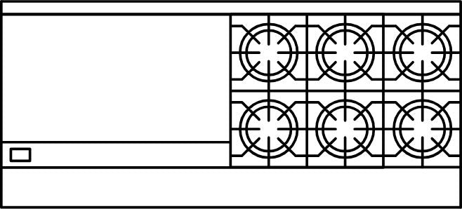American Range - 72" Stainless Steel Green Flame Range 36" Griddles and 6 Burners With 2 Standard Ovens - ARGF-36G-6B