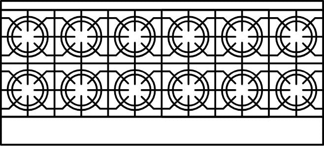 American Range - 72" Stainless Steel Restaurant Range 12 Burners With 26.5" 1 Convection Oven and 1 Storage Base - AR-12-CL-SBR
