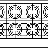 American Range - 72" Stainless Steel Restaurant Range 12 Burners With 26.5" 1 Convection Oven and 1 Storage Base - AR-12-CL-SBR