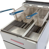 American Range - 7.75" Stainless Steel Restaurant Range Half and Full Size Fryers - AF-50/25