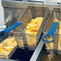 American Range - 7.75" Stainless Steel Restaurant Range Half and Full Size Fryers - AF-50/25