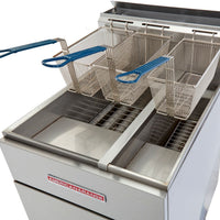 American Range - 7.75" Stainless Steel Restaurant Range Half and Full Size Fryers - AF-50/25 - SPECIAL ORDER ITEM