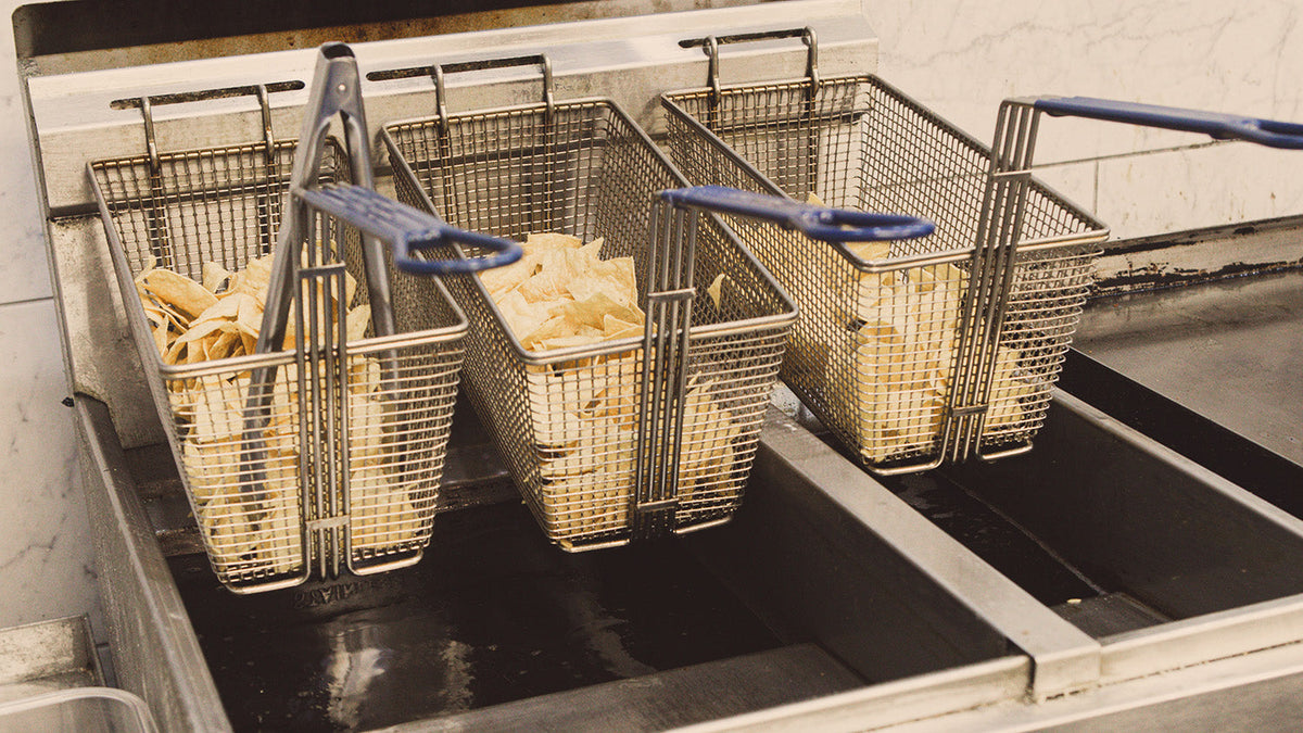 American Range - 7.75" Stainless Steel Restaurant Range Half and Full Size Fryers - AF-50/25 - SPECIAL ORDER ITEM