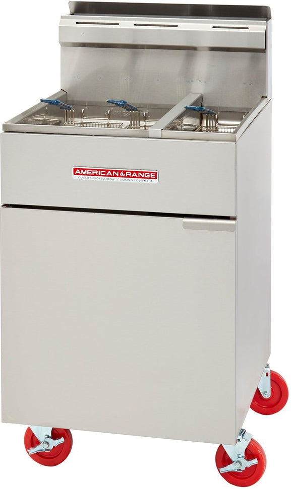 American Range - 7.75" Stainless Steel Restaurant Range Half and Full Size Fryers - AF-50/25
