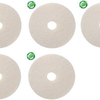 Americo - 12" White Polish Floor Pads, 5/Cs - 401212