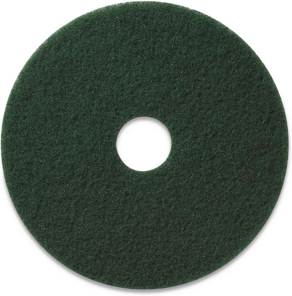 Americo - 14" Green Scrubbing Floor Pads, 5 Pads/Cs - 400314
