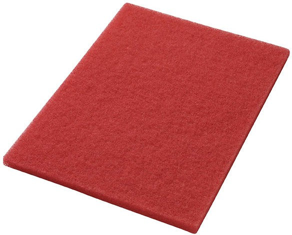 Americo - 14" x 20" Red Buffing Floor Pads, 5/Cs - 40441420