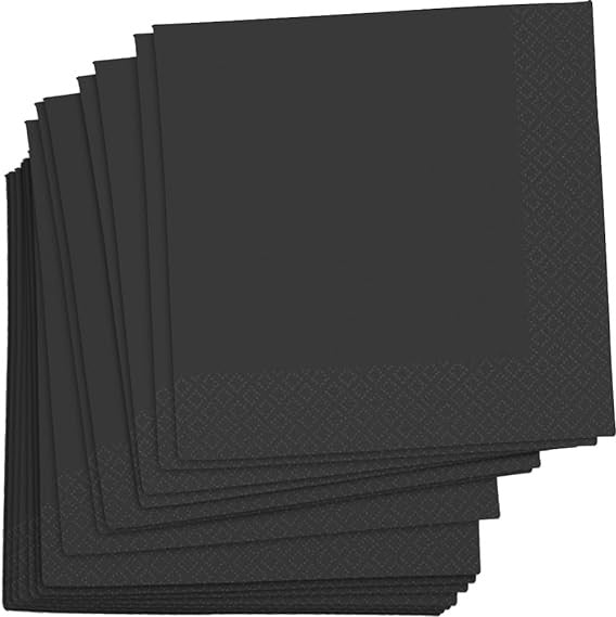 Amscan - 2ply Black Luncheon Napkins, 600/Cs - 61215.10