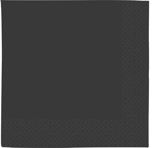 Amscan - 2ply Black Luncheon Napkins, 600/Cs - 61215.10