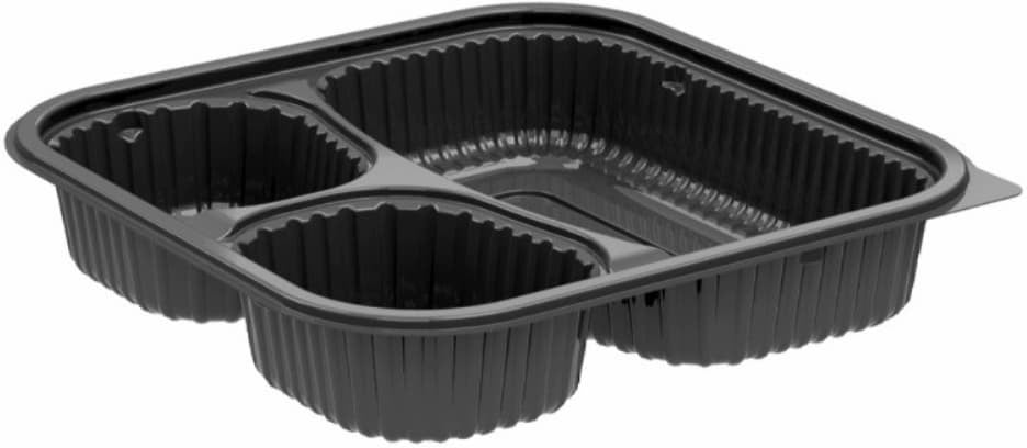 Anchor Packaging - 21 Oz / 6 Oz / 6 Oz Culinary Squares 3 Compartment Base Container, 300/Cs - 4688523