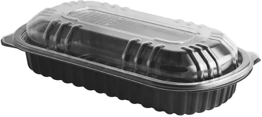 Anchor Packaging - 22 Oz Microwaves Half Slab Rib Container with Lid Combo, 100/Cs - 4401900