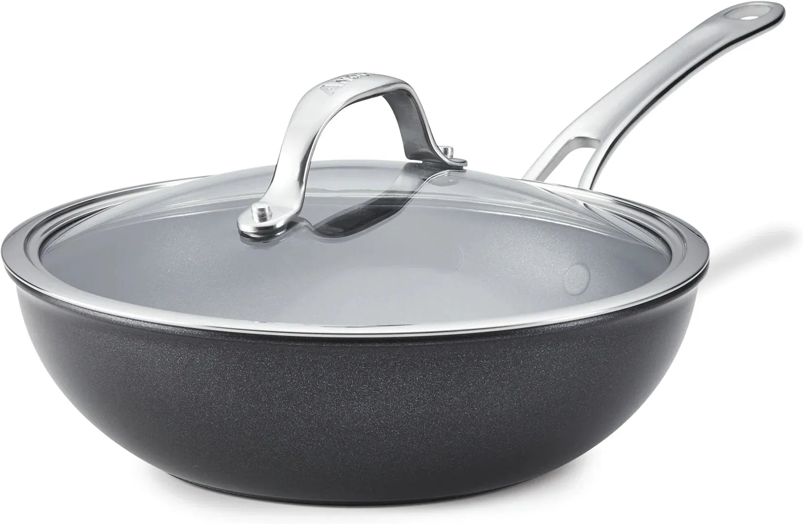 Anolon - 10" Black Hybrid Nonstick Wok With Lid - 14344
