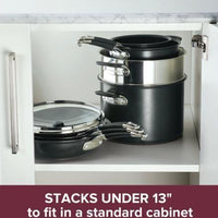 Anolon - 10 PC Smart Stack Hard Anodized Nesting Cookware Set - 87537