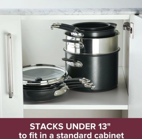Anolon - 10 PC Smart Stack Hard Anodized Nesting Cookware Set - 87537 - DISCONTINUED