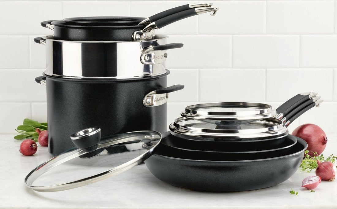Anolon - 10 PC Smart Stack Hard Anodized Nesting Cookware Set - 87537 - DISCONTINUED