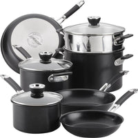 Anolon - 10 PC Smart Stack Hard Anodized Nesting Cookware Set - 87537