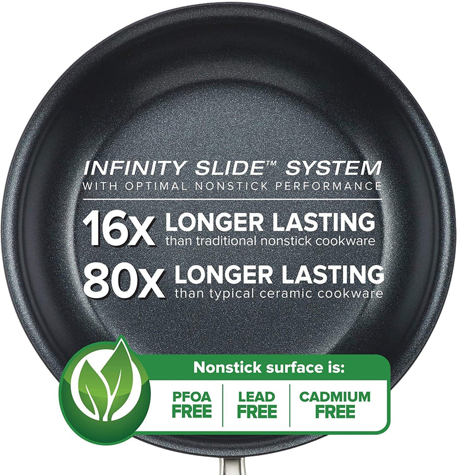 Anolon - 11 PC Advanced Home Hard Anodized Non-Stick Cookware Set Onyx - 84652