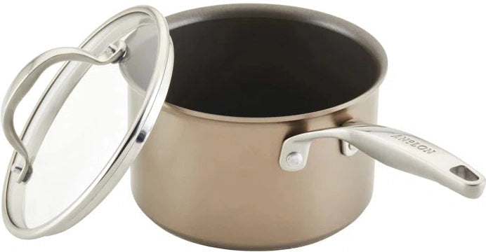 Anolon - 3 QT, 2.8 L Ascend Hard Anodized Nonstick Saucepan with Lid - 85105