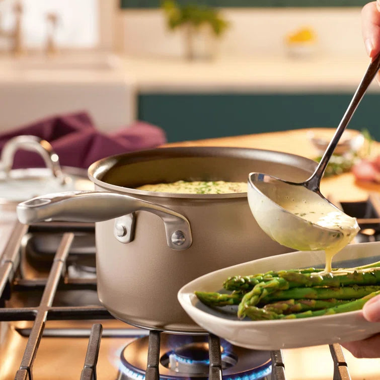 Anolon - 3 QT, 2.8 L Ascend Hard Anodized Nonstick Saucepan with Lid - 85105