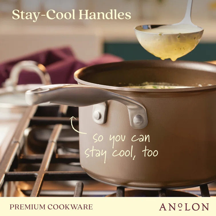 Anolon - 3 QT, 2.8 L Ascend Hard Anodized Nonstick Saucepan with Lid - 85105 - DISCONTINUED