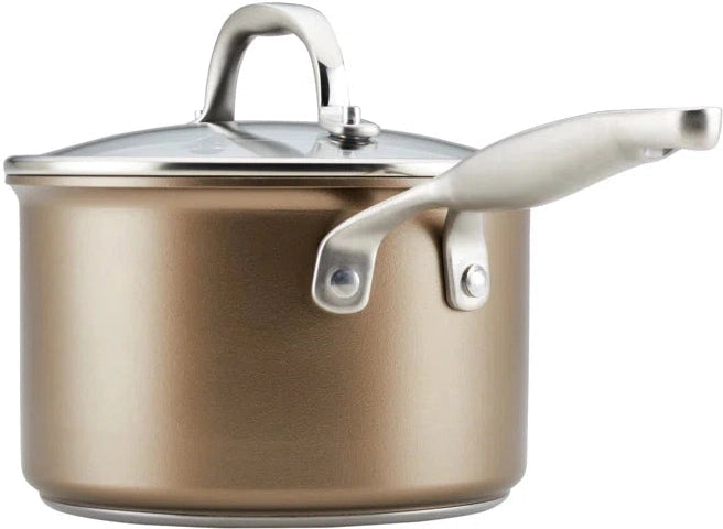 Anolon - 3 QT, 2.8 L Ascend Hard Anodized Nonstick Saucepan with Lid - 85105