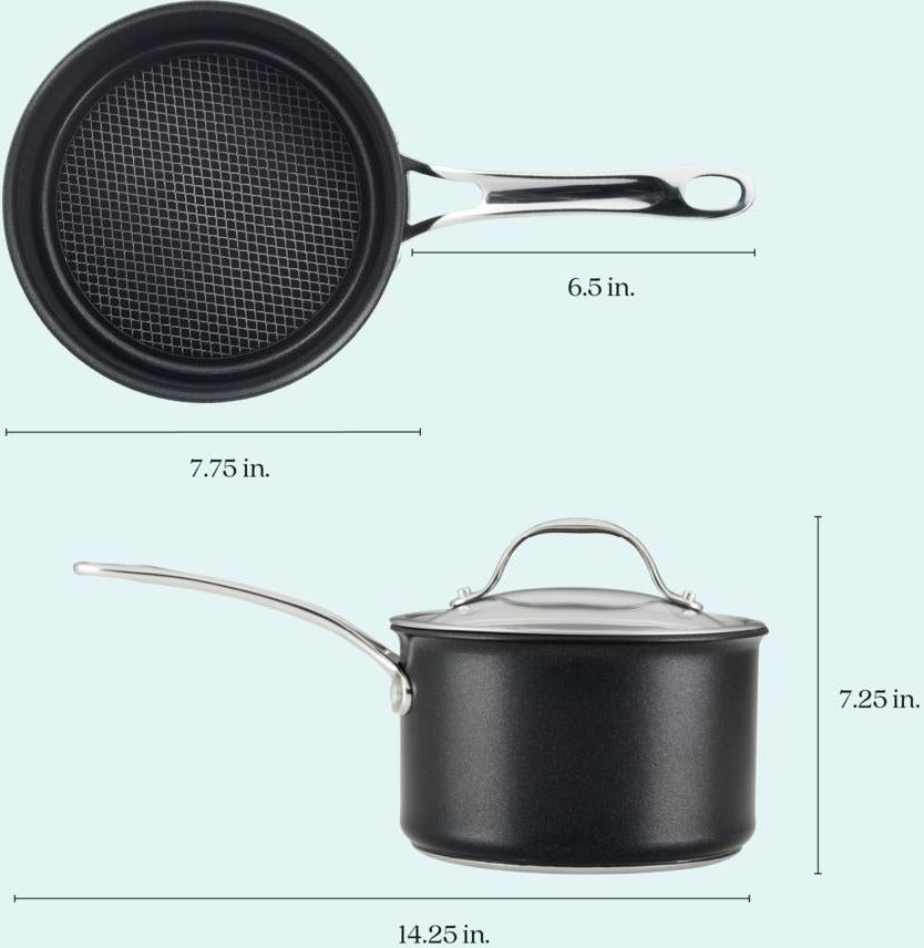 Anolon - 3 QT Non-Stick Covered Saucepan - 14330