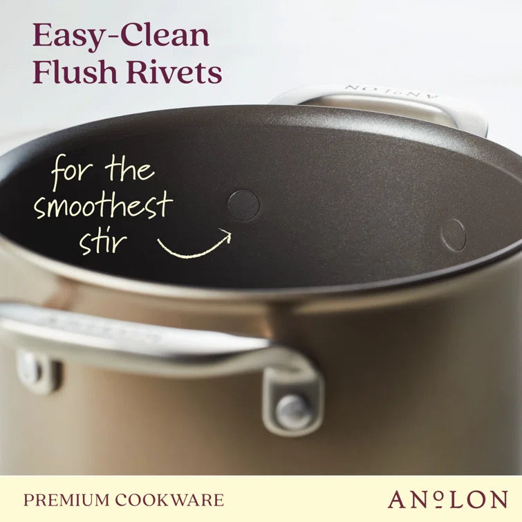 Anolon - 4 QT, 3.8 L Ascend Hard Anodized Nonstick Saucepot with Lid - 85106