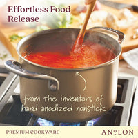 Anolon - 4 QT, 3.8 L Ascend Hard Anodized Nonstick Saucepot with Lid - 85106