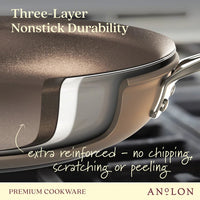 Anolon - 4 QT, 3.8 L Ascend Hard Anodized Nonstick Saucepot with Lid - 85106 - DISCONTINUED