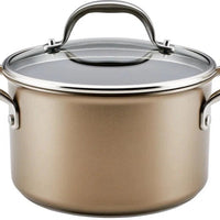 Anolon - 4 QT, 3.8 L Ascend Hard Anodized Nonstick Saucepot with Lid - 85106