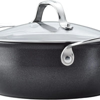 Anolon - 4 Qt Black Hybrid Nonstick Casserole Pan With Lid - 14386