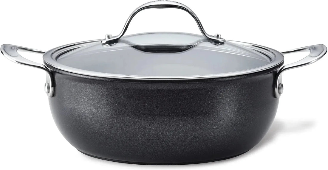 Anolon - 4 Qt Black Hybrid Nonstick Casserole Pan With Lid - 14386