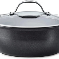 Anolon - 4 Qt Black Hybrid Nonstick Casserole Pan With Lid - 14386