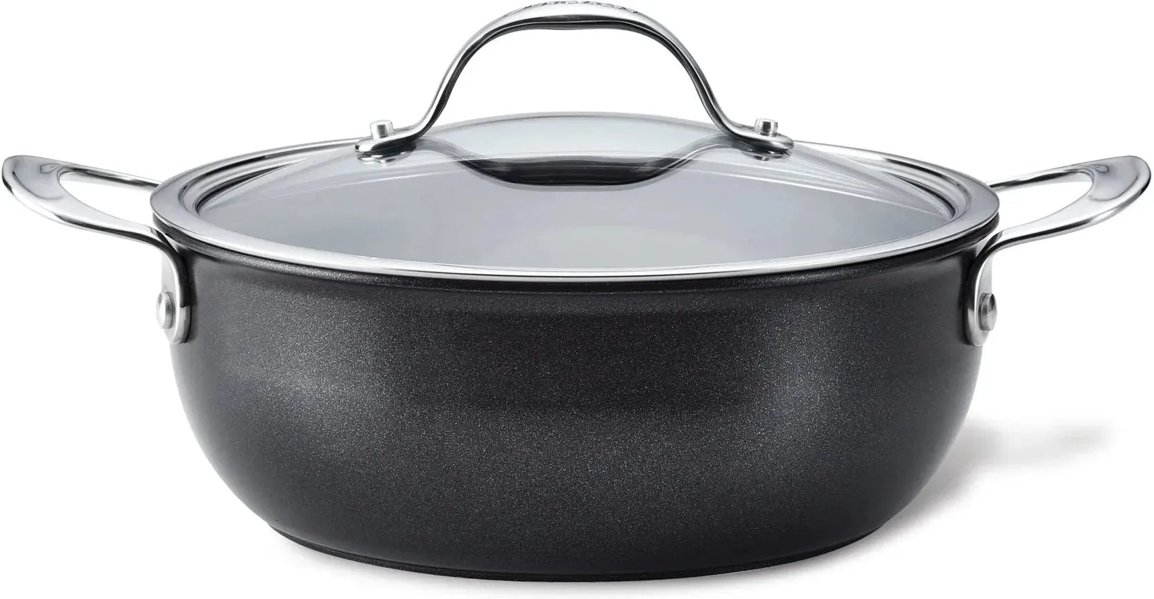 Anolon - 4 Qt Black Hybrid Nonstick Casserole Pan With Lid - 14386