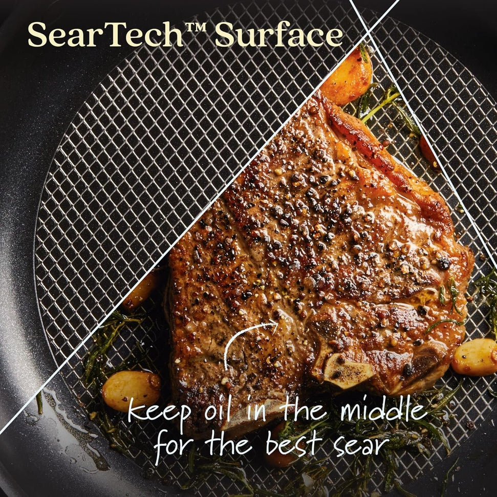 Anolon - 9.4", 24 cm Anolon X - SearTech Nonstick Frying Pan, Induction Cooktop Compatible - 14387