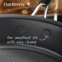 Anolon - X SearTech 3.5-Qt Super Dark Gray Aluminum Nonstick Saute Pan with Lid - 14385