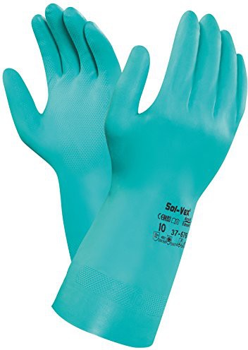 Ansell - Extra Large Green Solvex Nitrile Gloves - 012-37-175-10